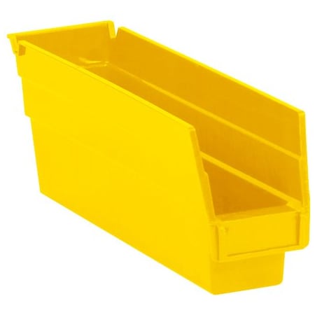 Bsc Preferred 11 5/8 x 2 3/4 x 4'' Yellow Plastic Shelf Bins, 36PK BUY00013882